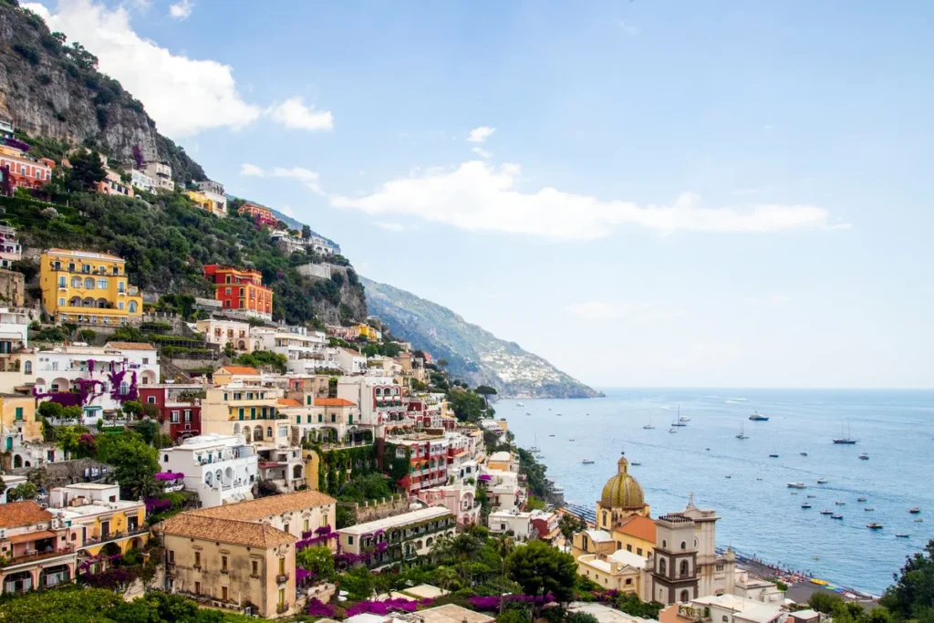 Pastel houses of Positano on the Amalfi Coast, Italy