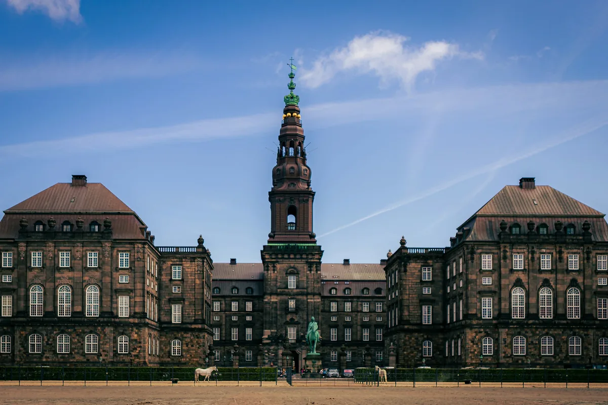 Christiansborg Palace and its tower in central Copenhagen, a short walk from Ruby