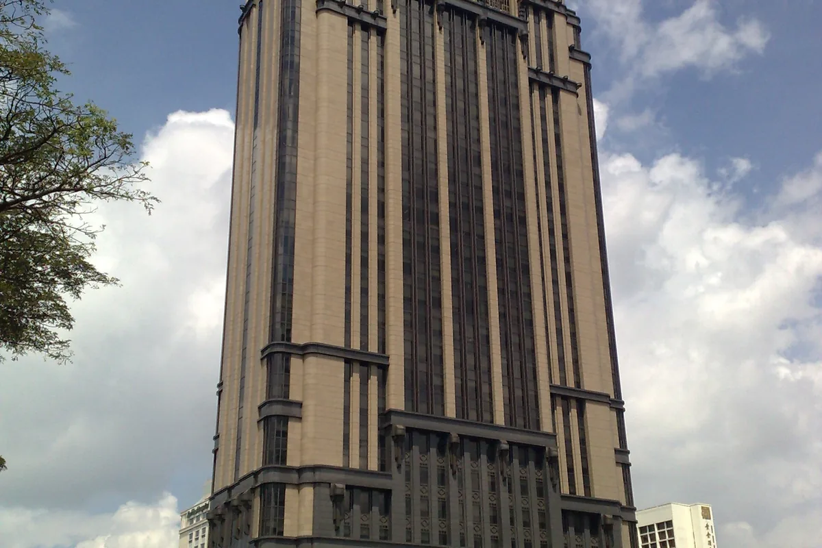 The art deco Parkview Square building in Singapore, home of Atlas bar