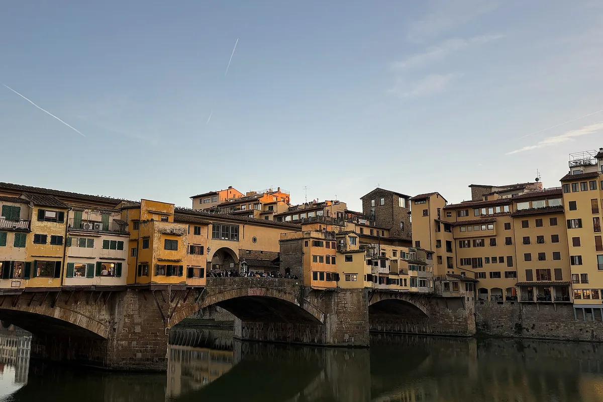 Ponte Vecchio over the Arno in Florence, an easy walk from most of the bars