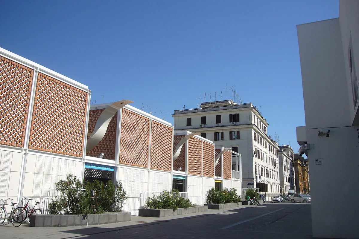 The Mercato di Testaccio covered market building in Testaccio, Rome