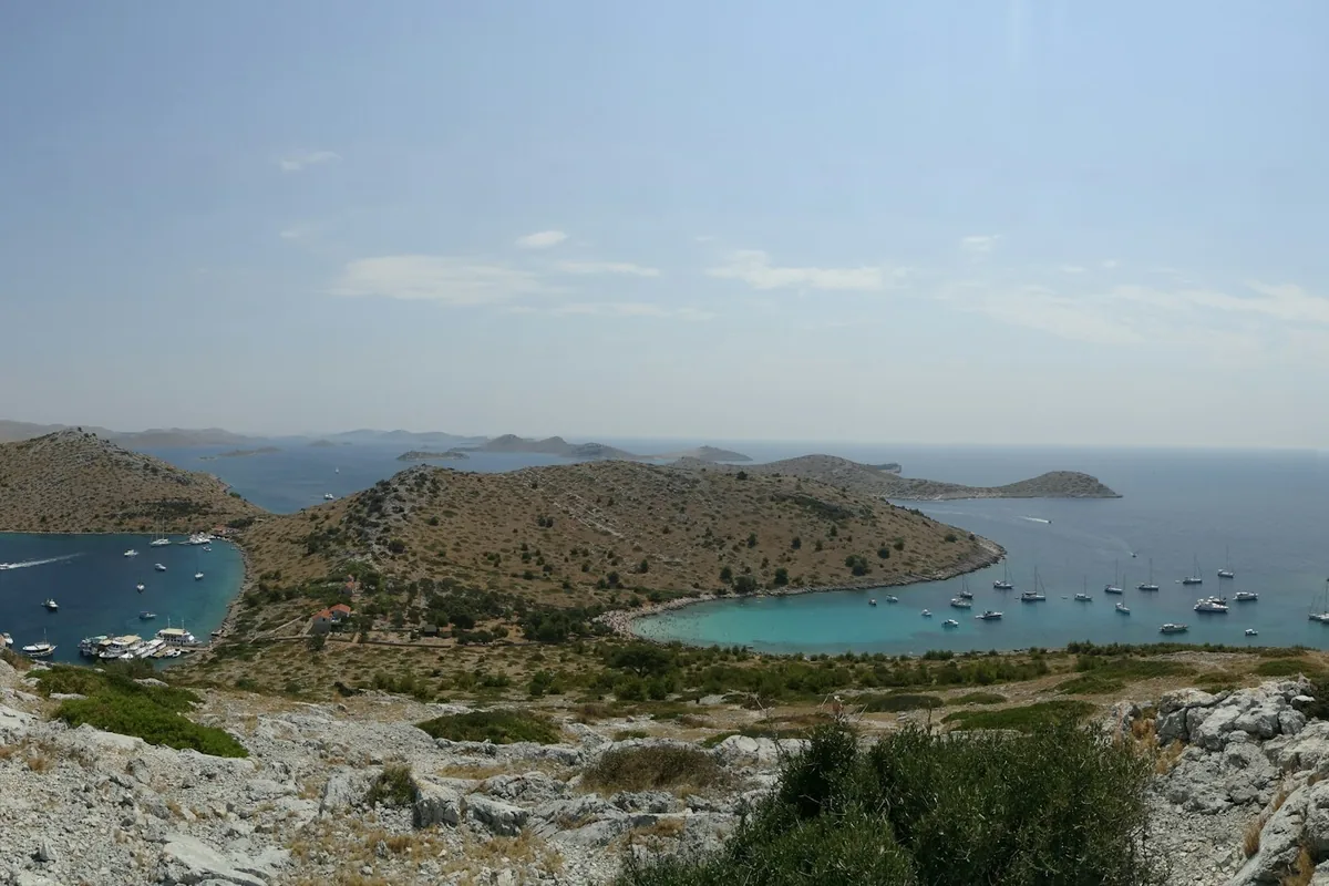 Bare rocky islands of the Kornati archipelago in the Adriatic