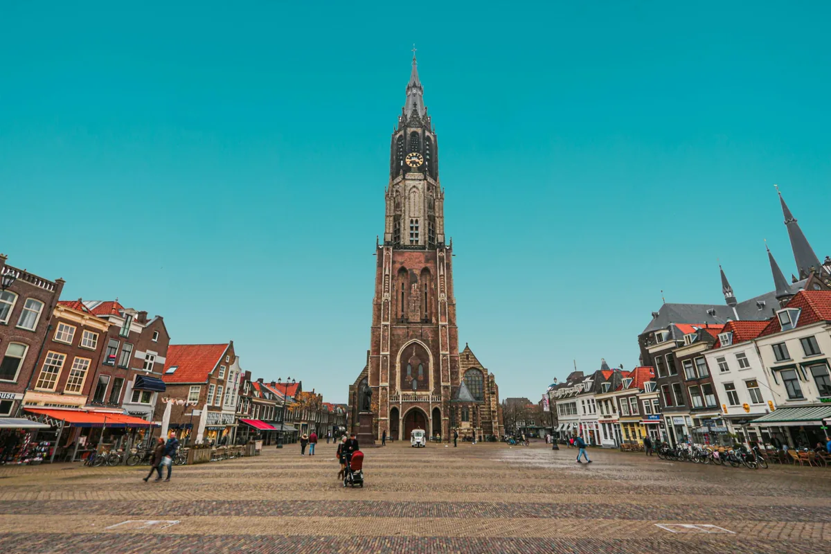 The Nieuwe Kerk on the market square in Delft, the Netherlands