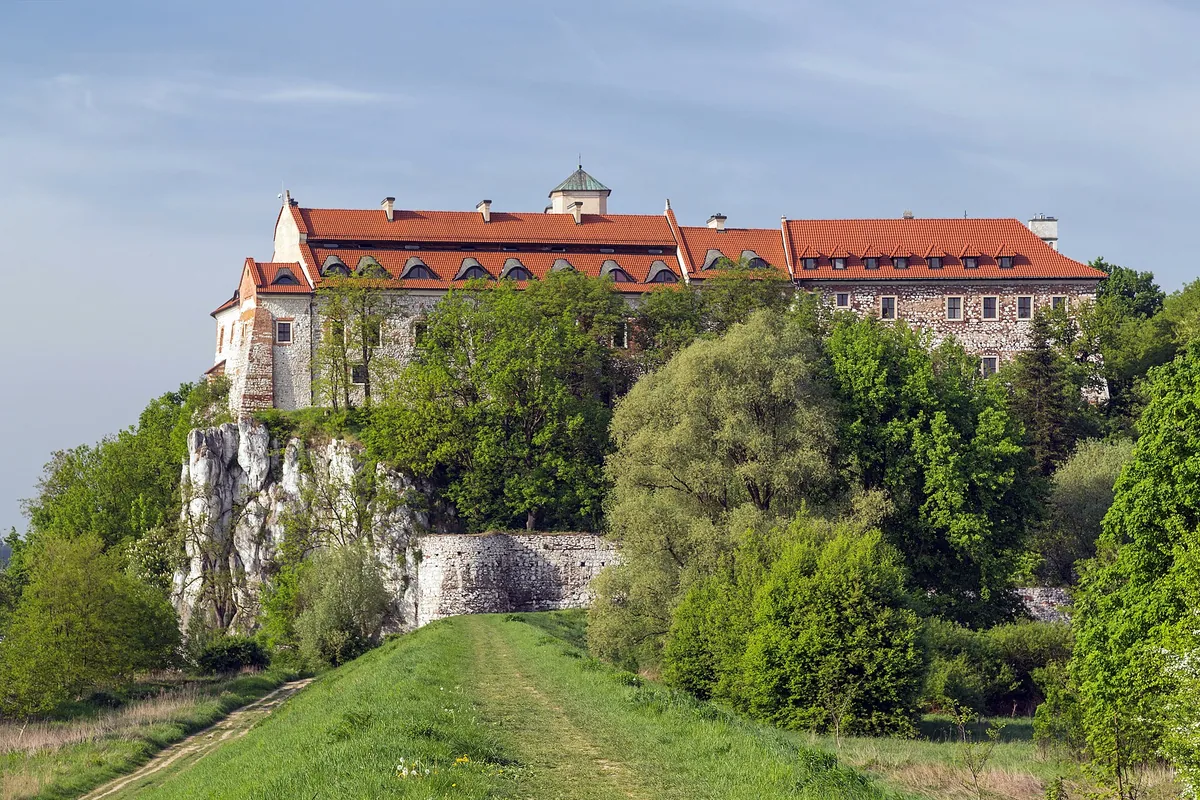 Tyniec Abbey on its limestone cliff above the Vistula