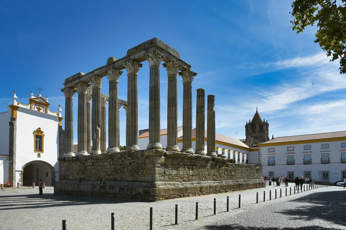The Roman Temple in Évora, Portugal