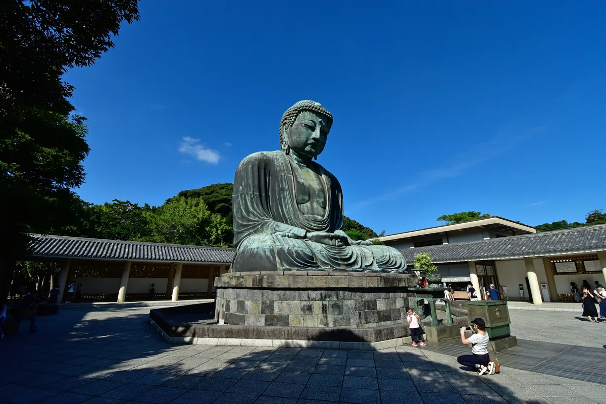 The Great Buddha statue at Kotoku-in temple in Kamakura