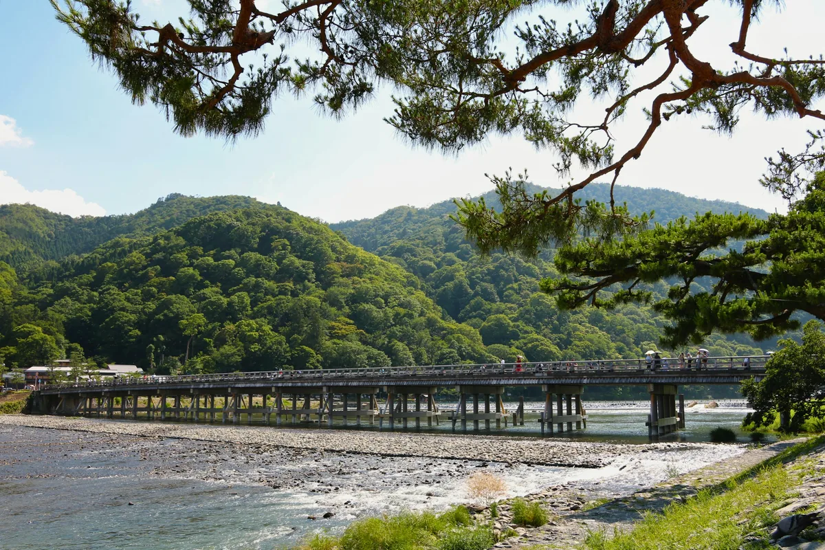 Togetsukyo Bridge over the Katsura River in Arashiyama, Kyoto