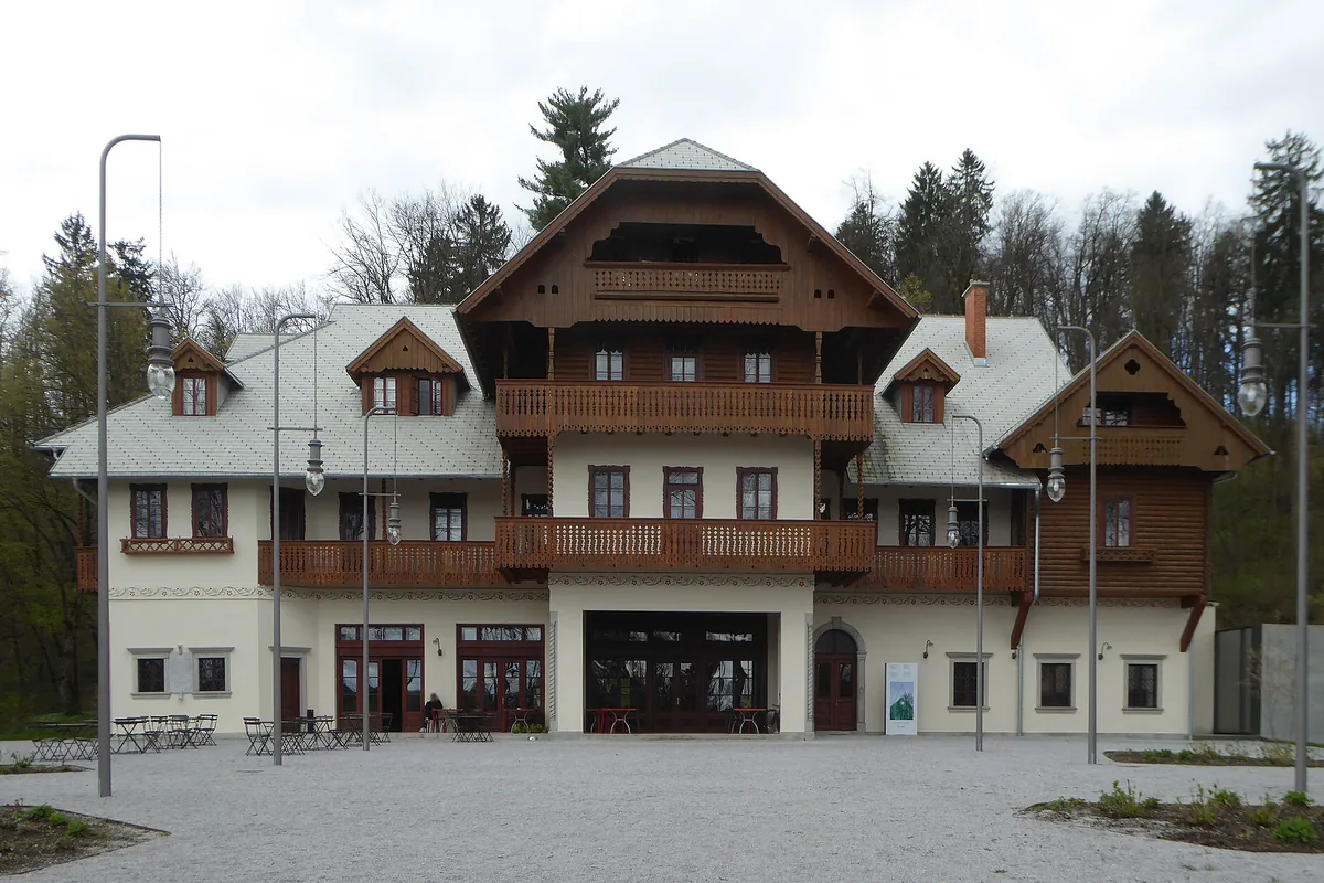 The Švicarija building in Tivoli Park, Ljubljana, home of Bistro Švicarija
