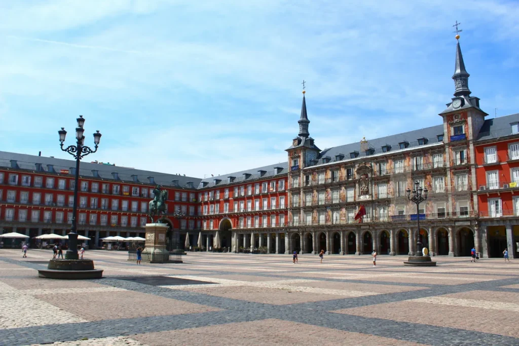 Plaza Mayor in the historic centre of Madrid, Spain