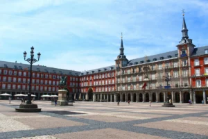 Plaza Mayor in the historic centre of Madrid, Spain