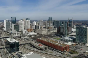 Aerial view of downtown Nashville, Tennessee